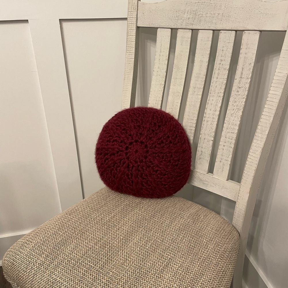 Handmade crochet pillow
